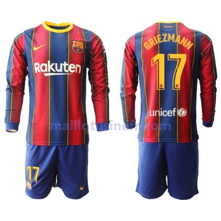 Maillot de Foot FC Barcelone Antoine Griezmann 17 Domicile 2020-21 Manches Longues - Enfant